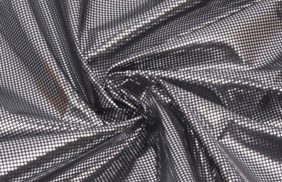 ткань подкладочная 210t 100%pe цв s-580 черный/серебро фольгированная шир 150см (уп 5м) ks купить в Омске.